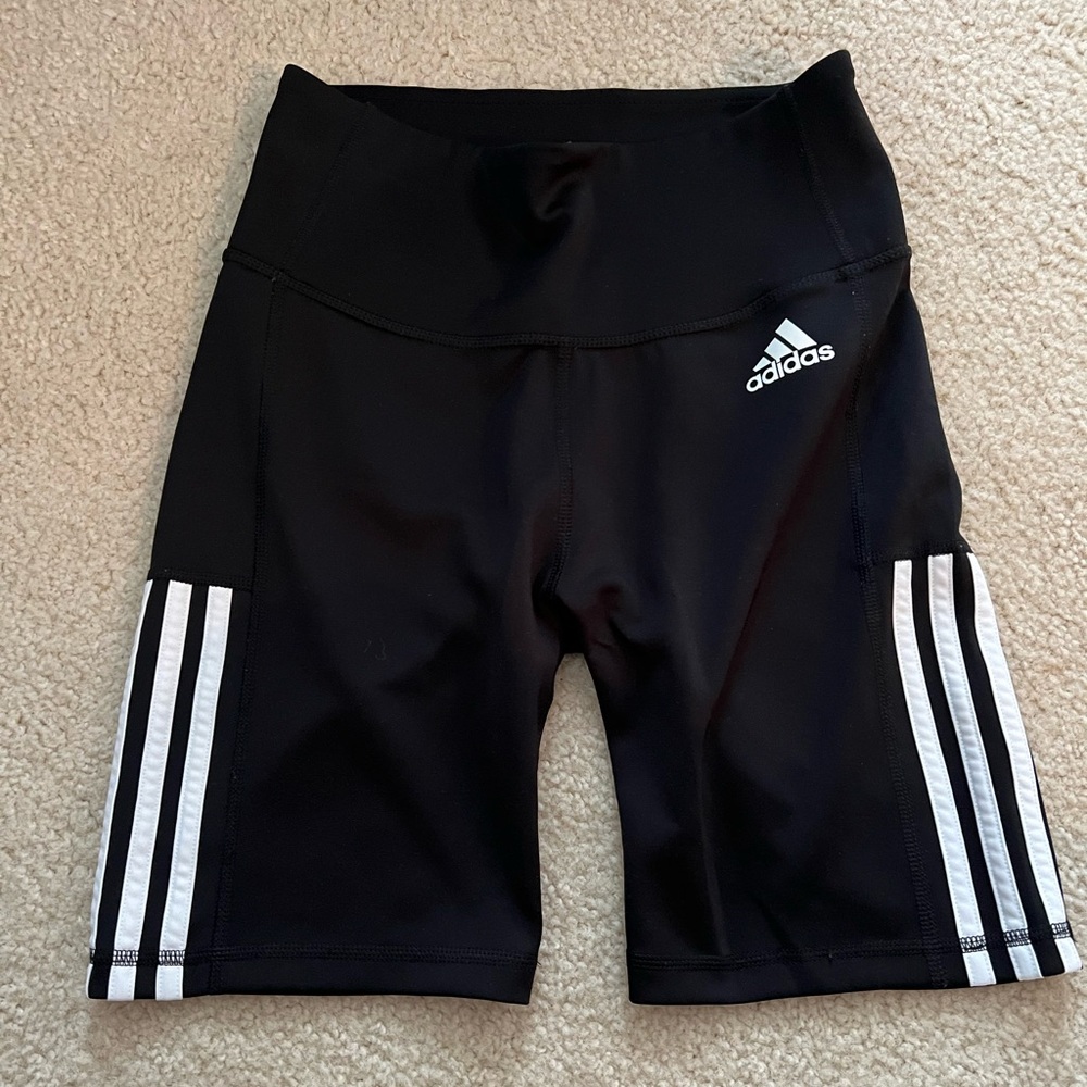 adidas Black and White Bike Shorts